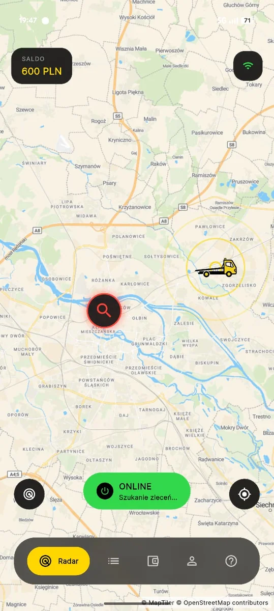 Radar kierowcy ONLINE