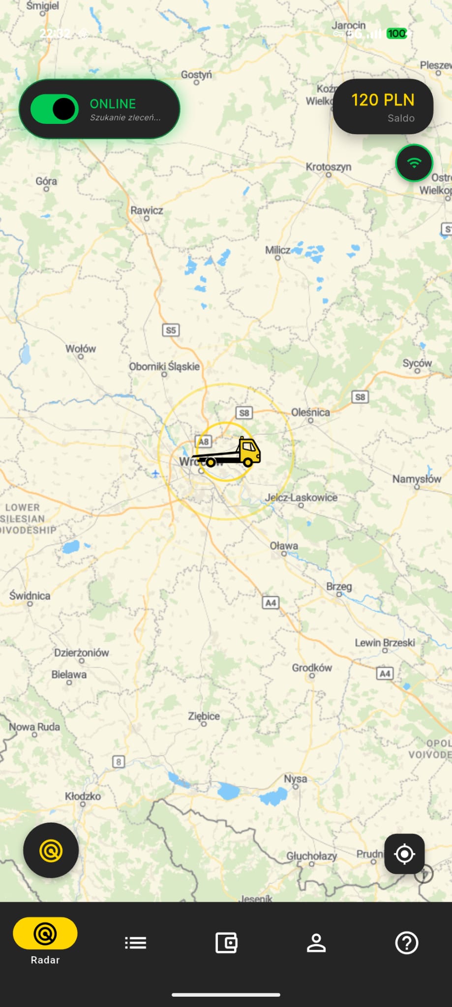 Radar kierowcy ONLINE