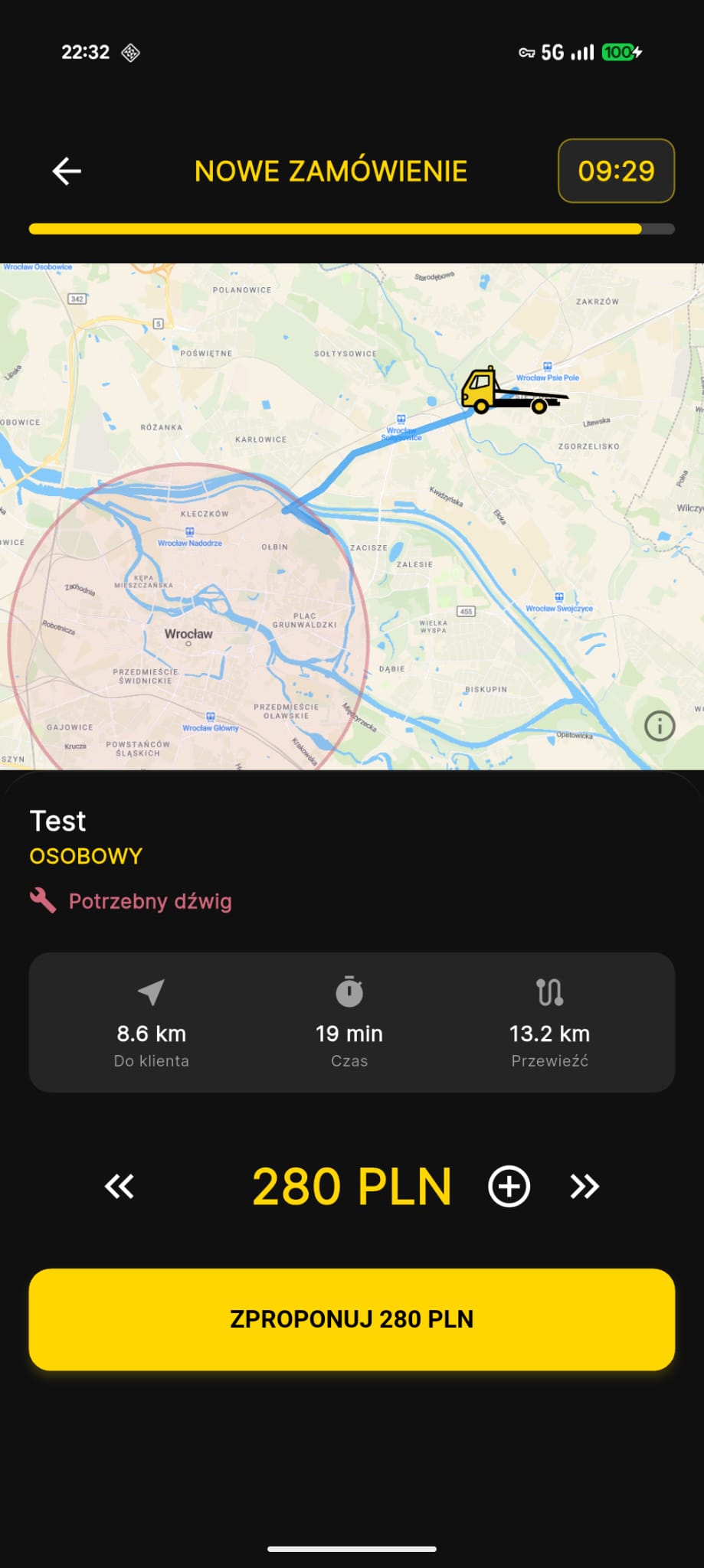 Nowe zamówienie 280 PLN