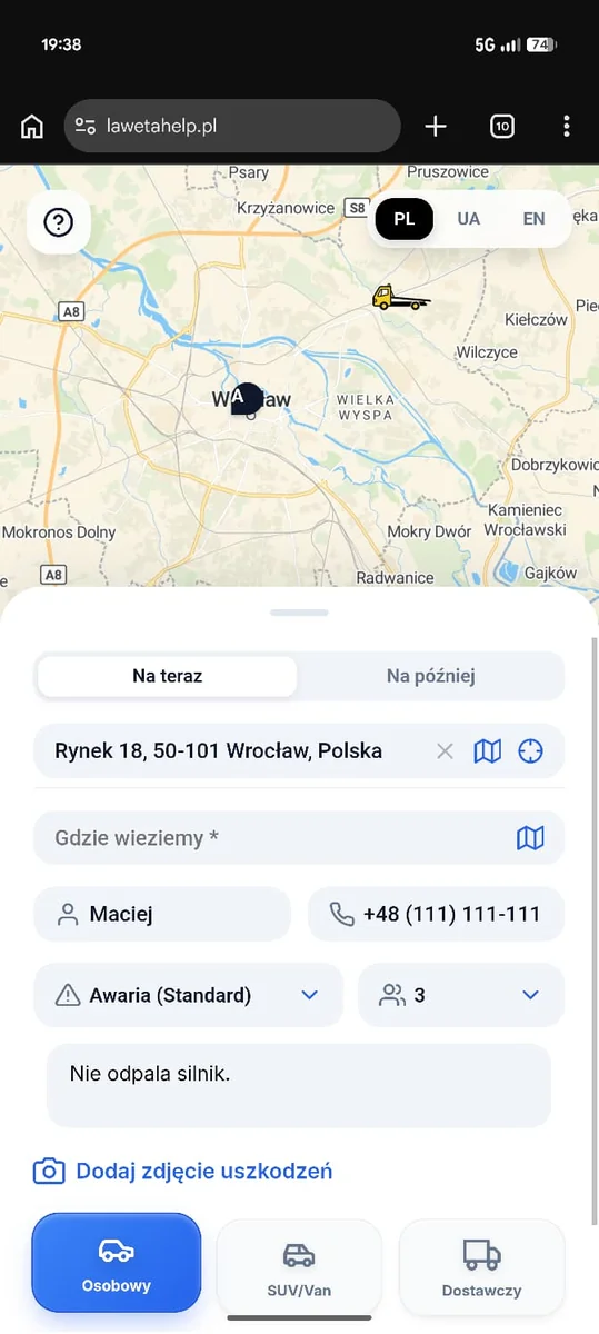 Zamów lawetę