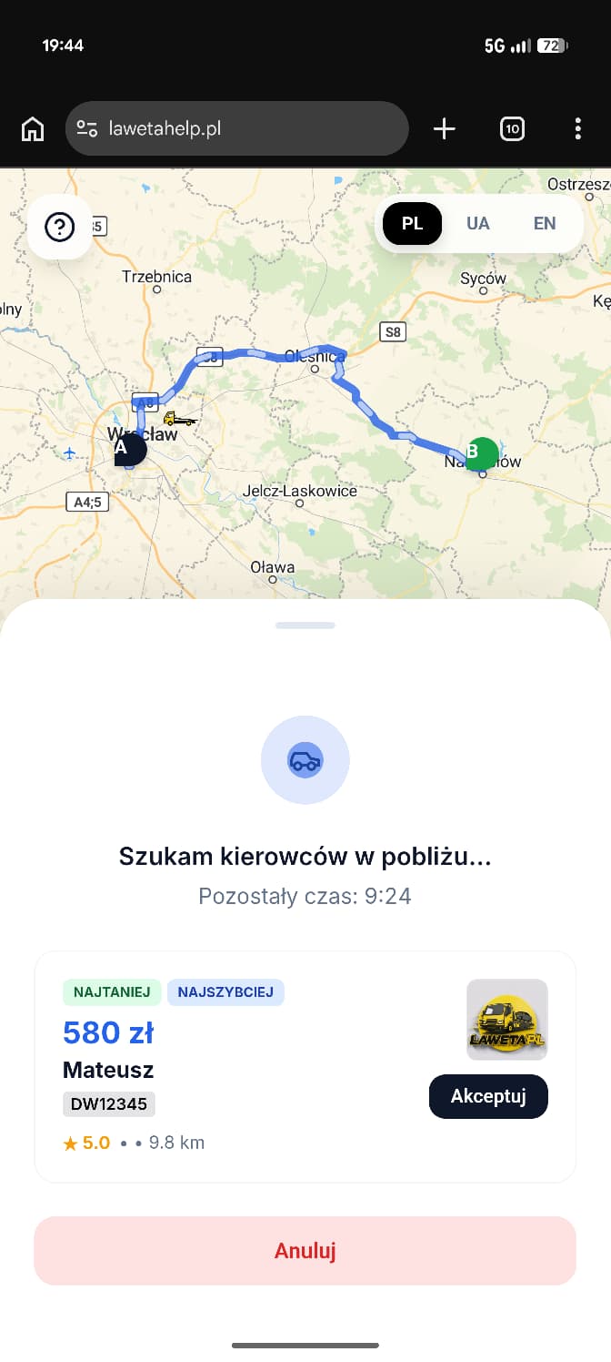 Szukanie kierowców